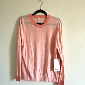 Lululemon. Silk blend. Crewneck sweater. Peach color. Size 12